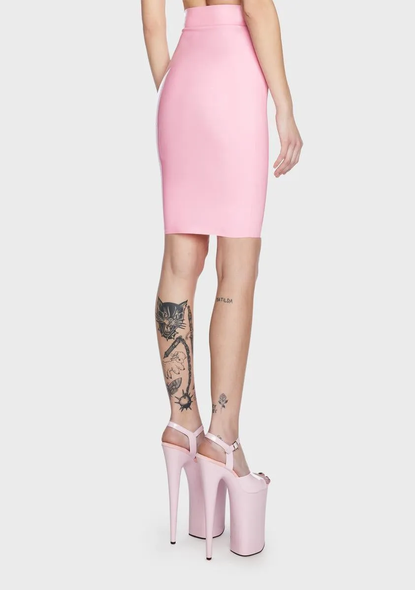 x Bettie Page Imogen Latex Pencil Skirt sold by Dolls Kill product image thumbnail 4