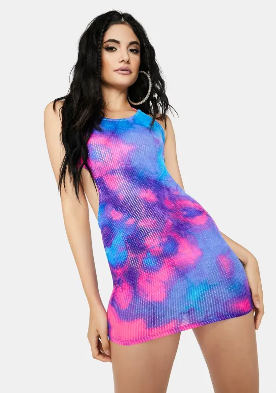 Trippy Galactic Lover Mini Dress sold by Dolls Kill