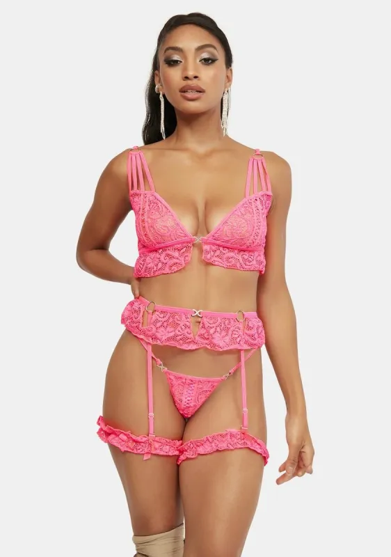 Oh So Sweet 4-Piece Garter Lingerie Set sold by Dolls Kill