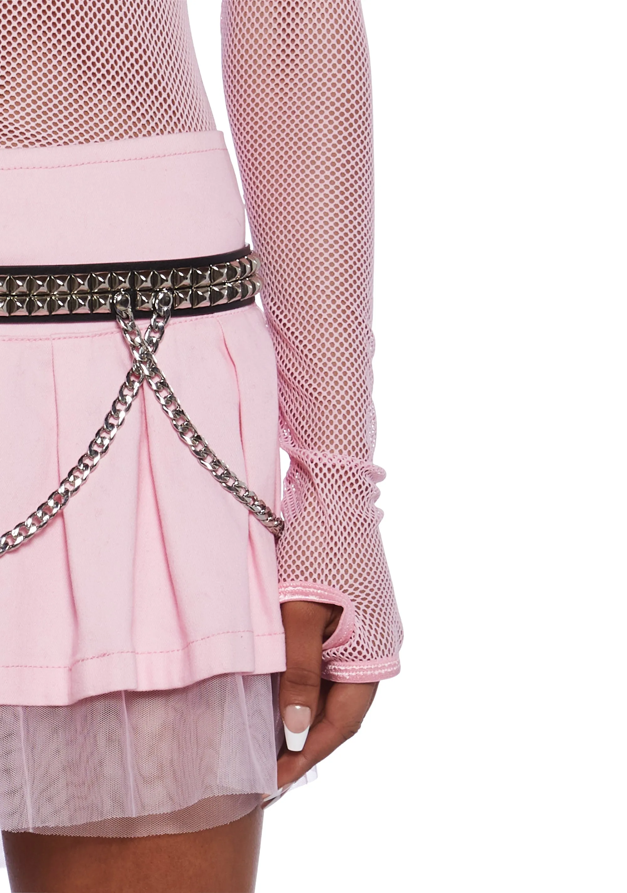 See Thru Me Fishnet Top - Pink sold by Dolls Kill product image thumbnail 3