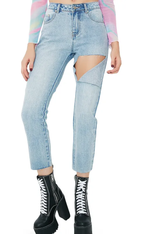 Just For Kicks Ripped Jeans sold by Dolls Kill