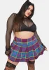 Plus Azure Chase The High Pleated Skirt sold by Dolls Kill
