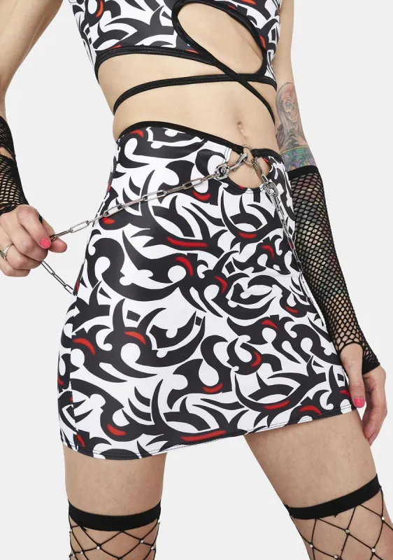 Lizzy Chain Mini Skirt sold by Dolls Kill