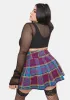 Plus Azure Chase The High Pleated Skirt sold by Dolls Kill