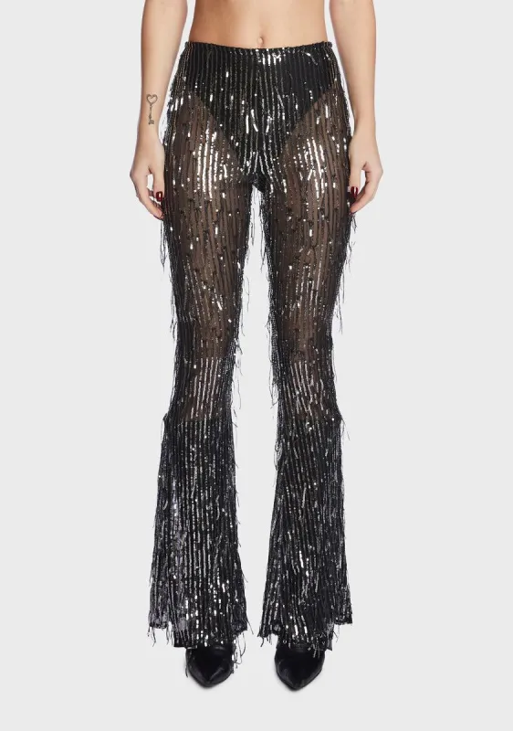 Shine The Light Sequin Pants sold by Dolls Kill