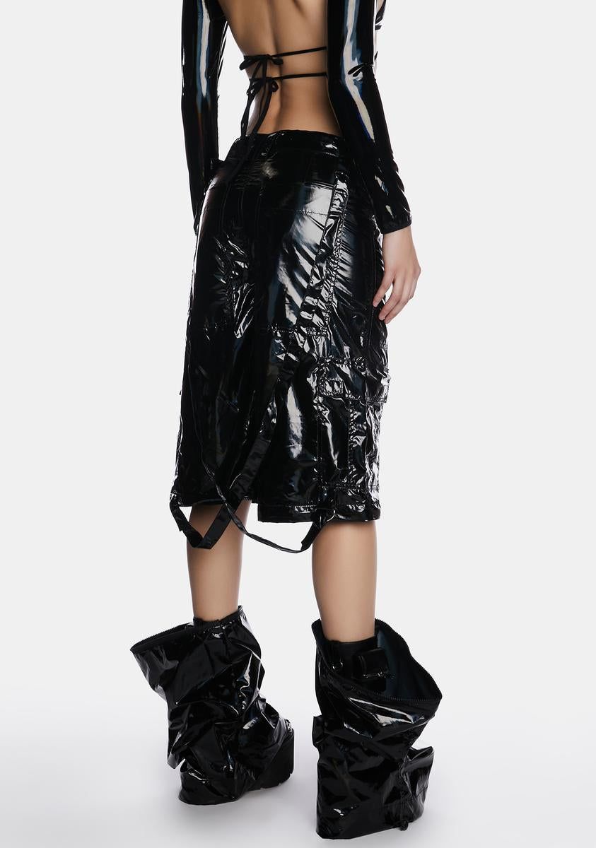 Wicked Rave Action Holographic Cargo Pants sold by Dolls Kill product image thumbnail 5