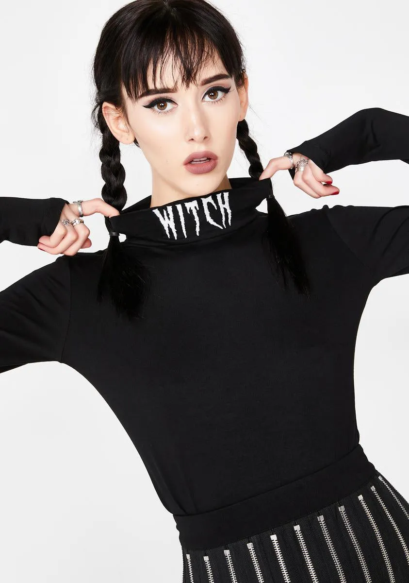 Lil Witch Mock Neck Top sold by Dolls Kill