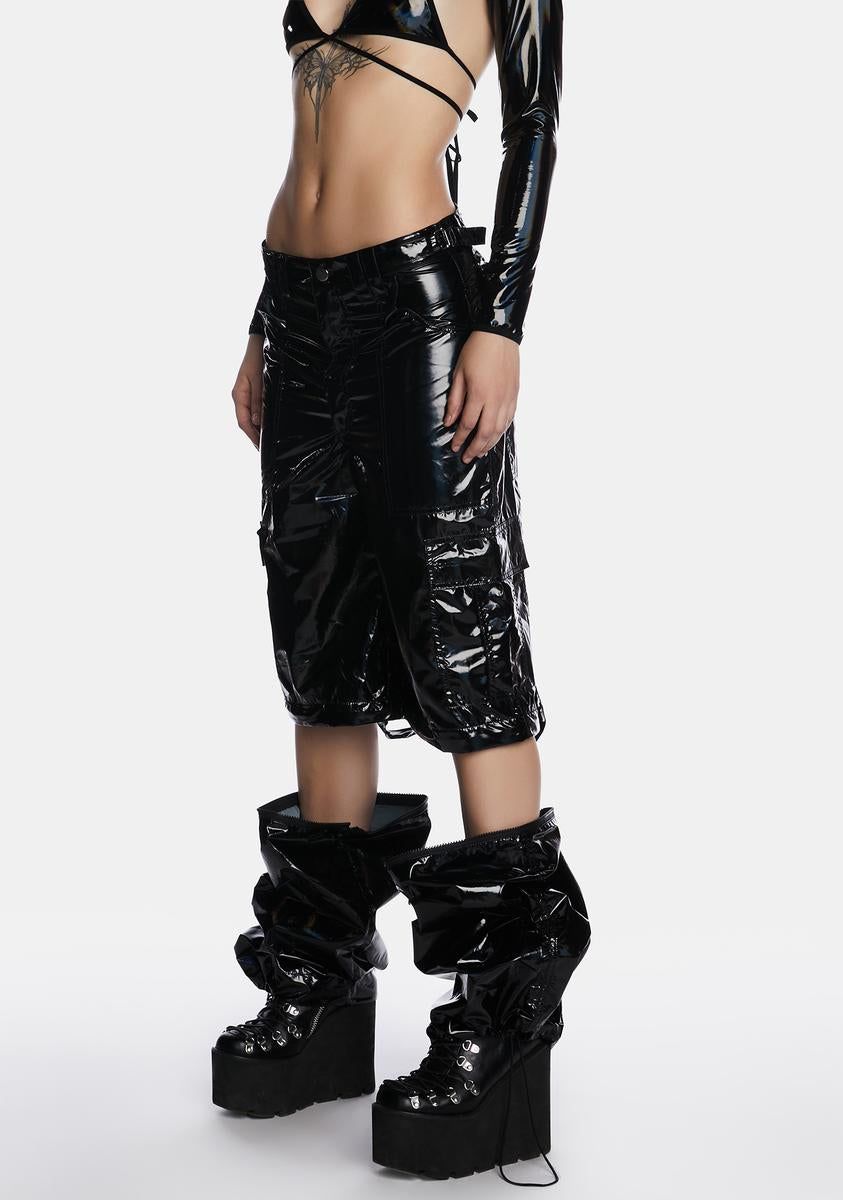 Wicked Rave Action Holographic Cargo Pants sold by Dolls Kill product image thumbnail 2