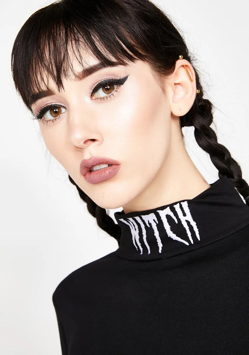 Lil Witch Mock Neck Top sold by Dolls Kill product image thumbnail 3