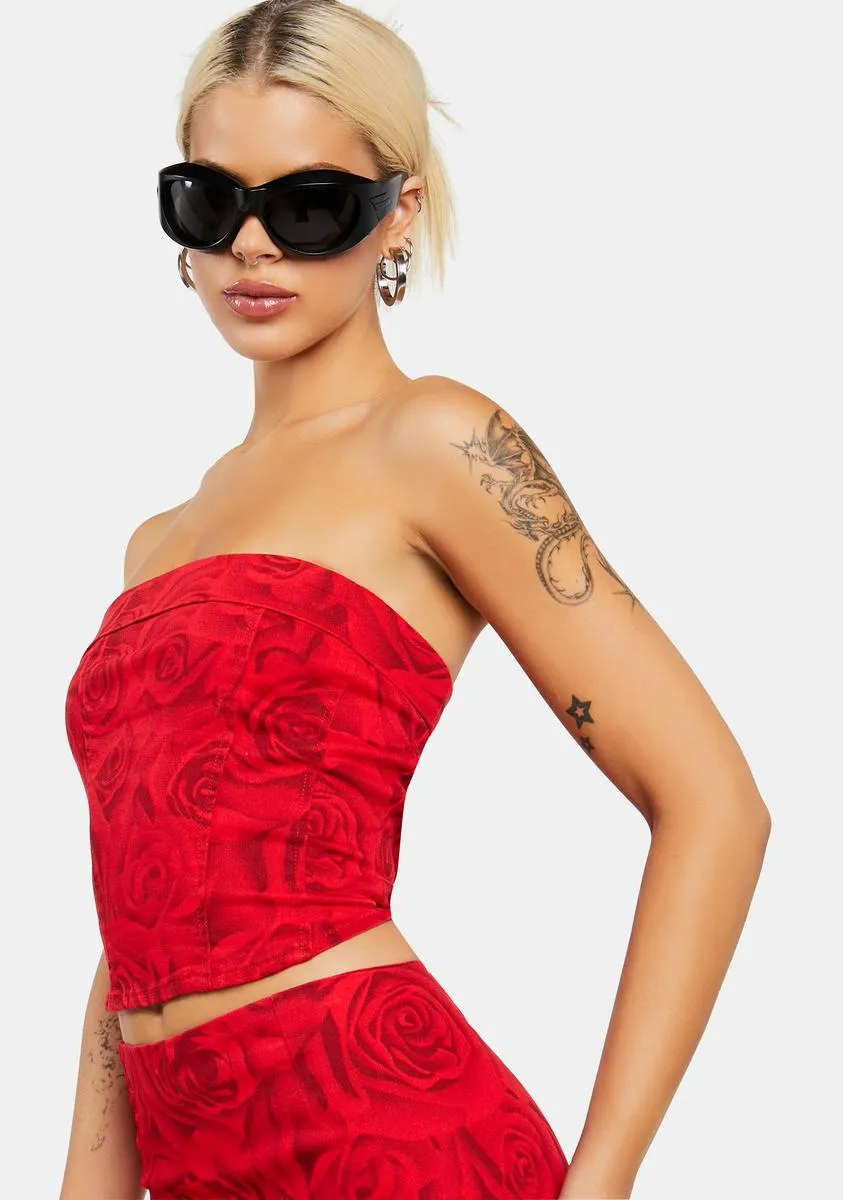 Rose Print Tube Top sold by Dolls Kill product image thumbnail 2