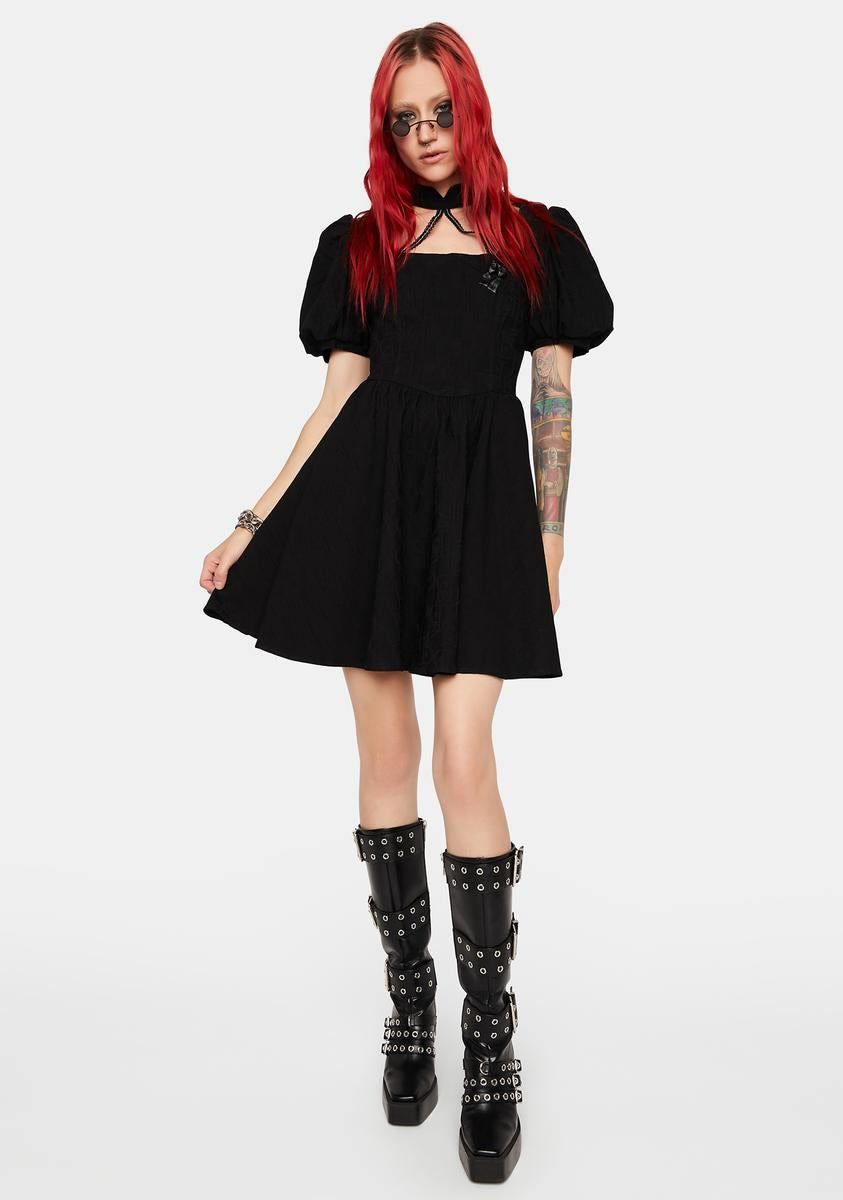 Dark Pattern Jacquard Mini Dress sold by Dolls Kill product image thumbnail 3