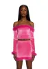 Filthy Femme Velvet Crop Top - Pink sold by Dolls Kill