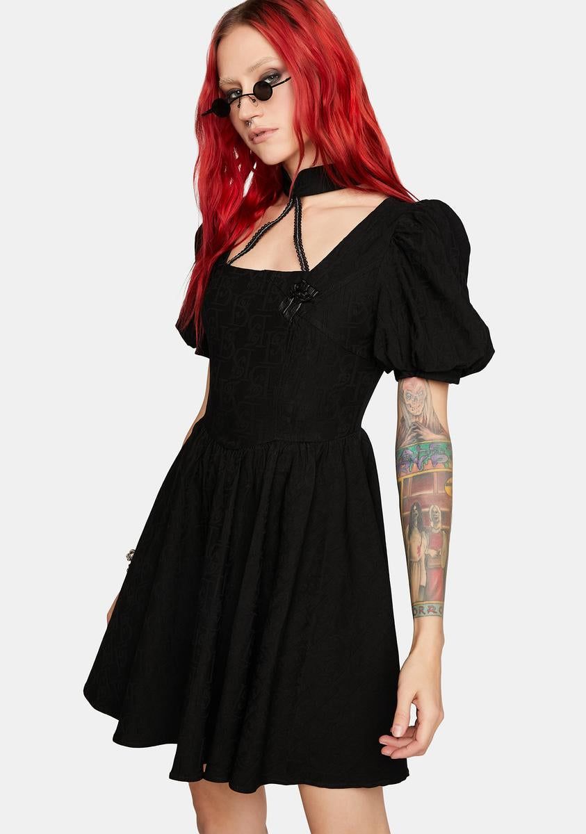 Dark Pattern Jacquard Mini Dress sold by Dolls Kill product image thumbnail 2