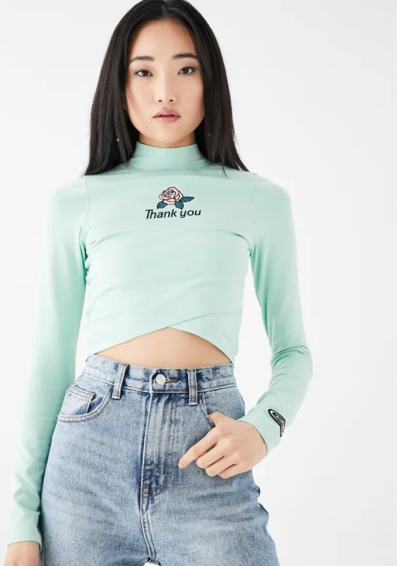 Double Crossed Mock Neck Top sold by Dolls Kill