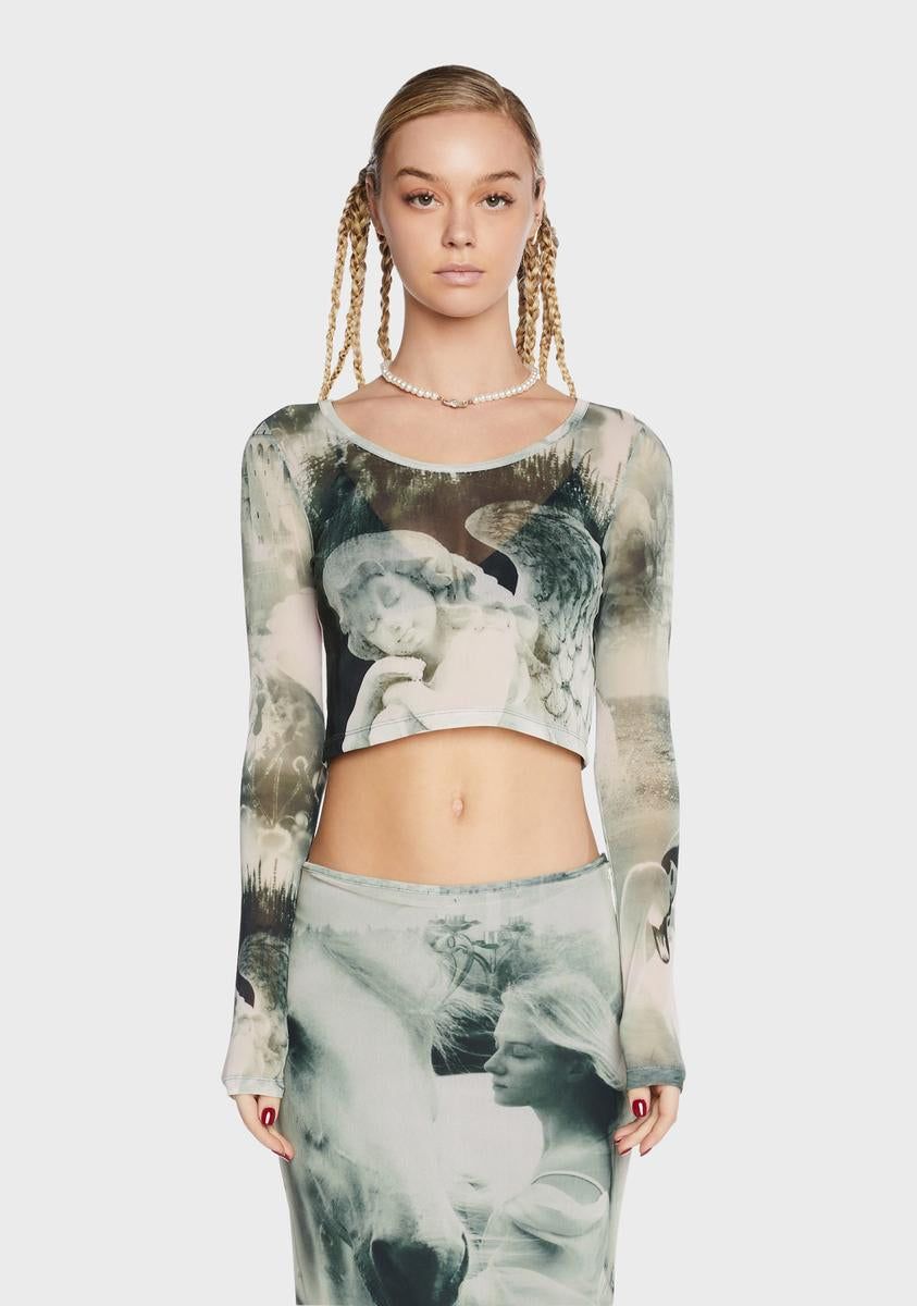 Ivy Mesh Top sold by Dolls Kill