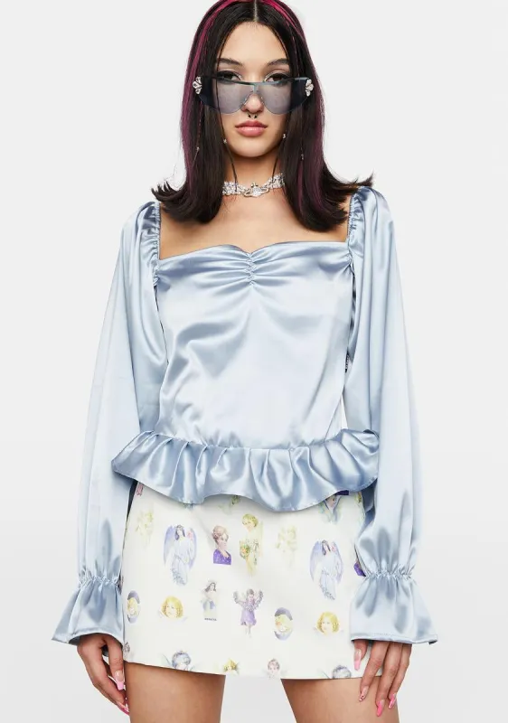 Float Satin Blouse sold by Dolls Kill