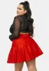 Plus Cherry Wicked Scholar Pleated Mini Skirt sold by Dolls Kill