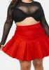Plus Cherry Wicked Scholar Pleated Mini Skirt sold by Dolls Kill