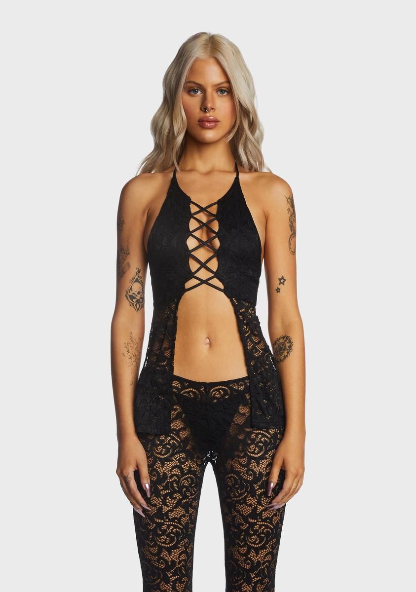 Meggy Lace Top sold by Dolls Kill