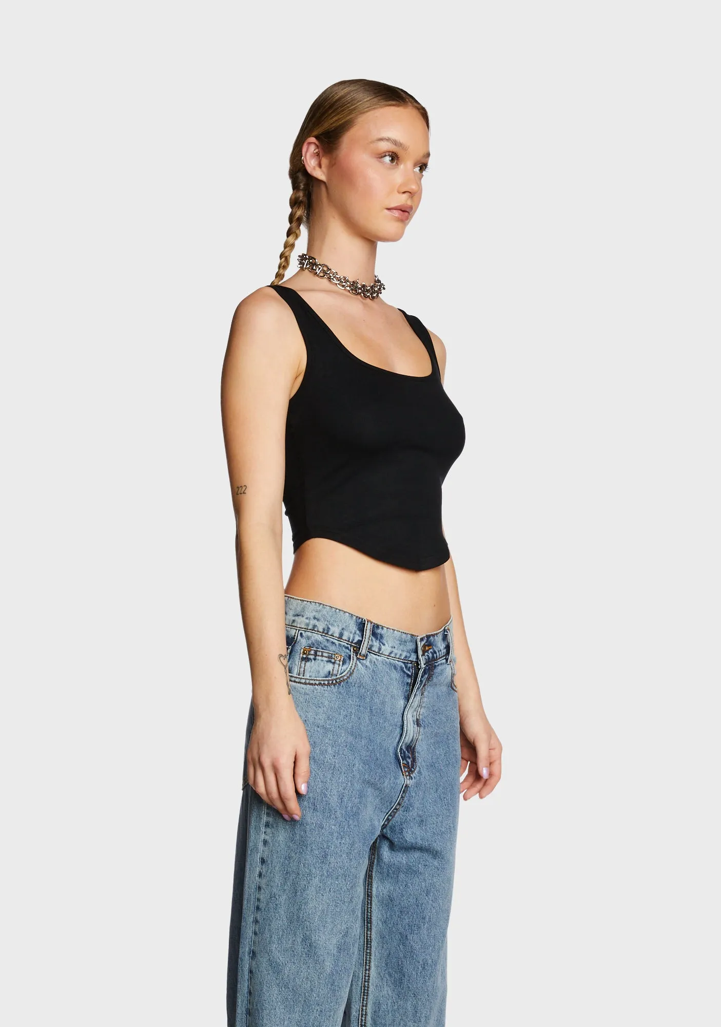 Basic Chic Tank Top - Black sold by Dolls Kill product image thumbnail 4