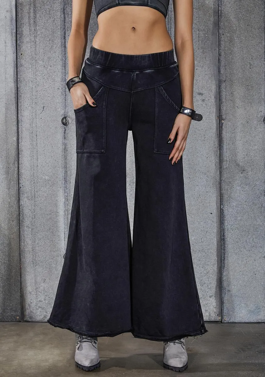 Snare Washed Black Wide Leg Pants sold by Dolls Kill product image thumbnail 3