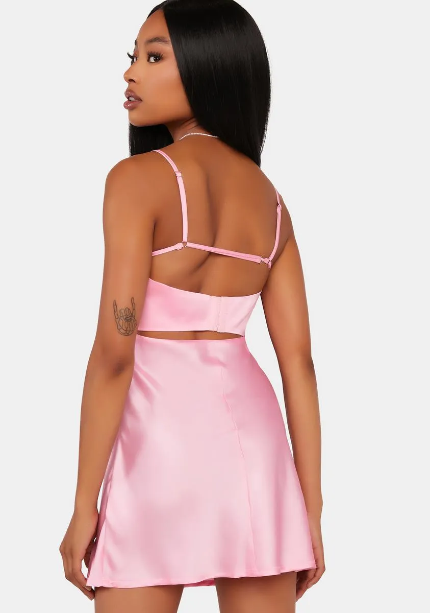 Bellamy Cut-Out Satin Mini Dress sold by Dolls Kill product image thumbnail 4