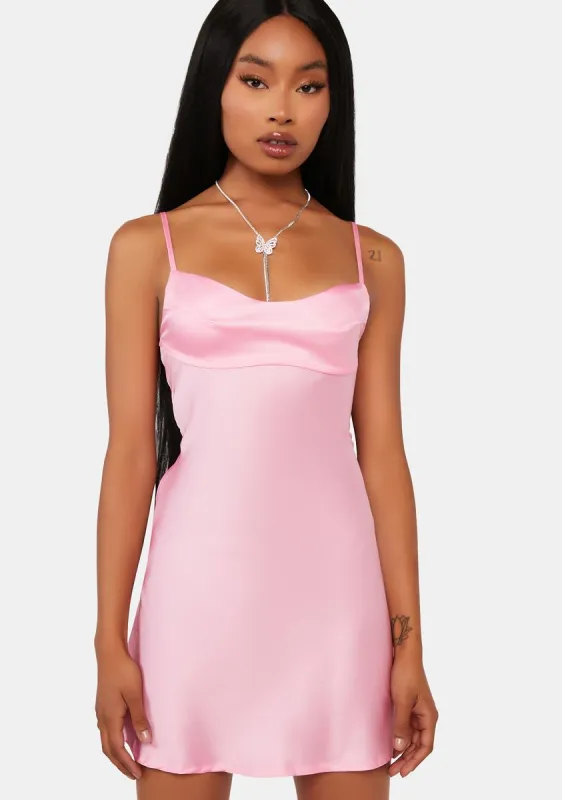 Bellamy Cut-Out Satin Mini Dress sold by Dolls Kill