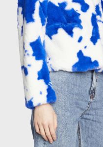 Jax Cow Faux Fur Jacket sold by Dolls Kill