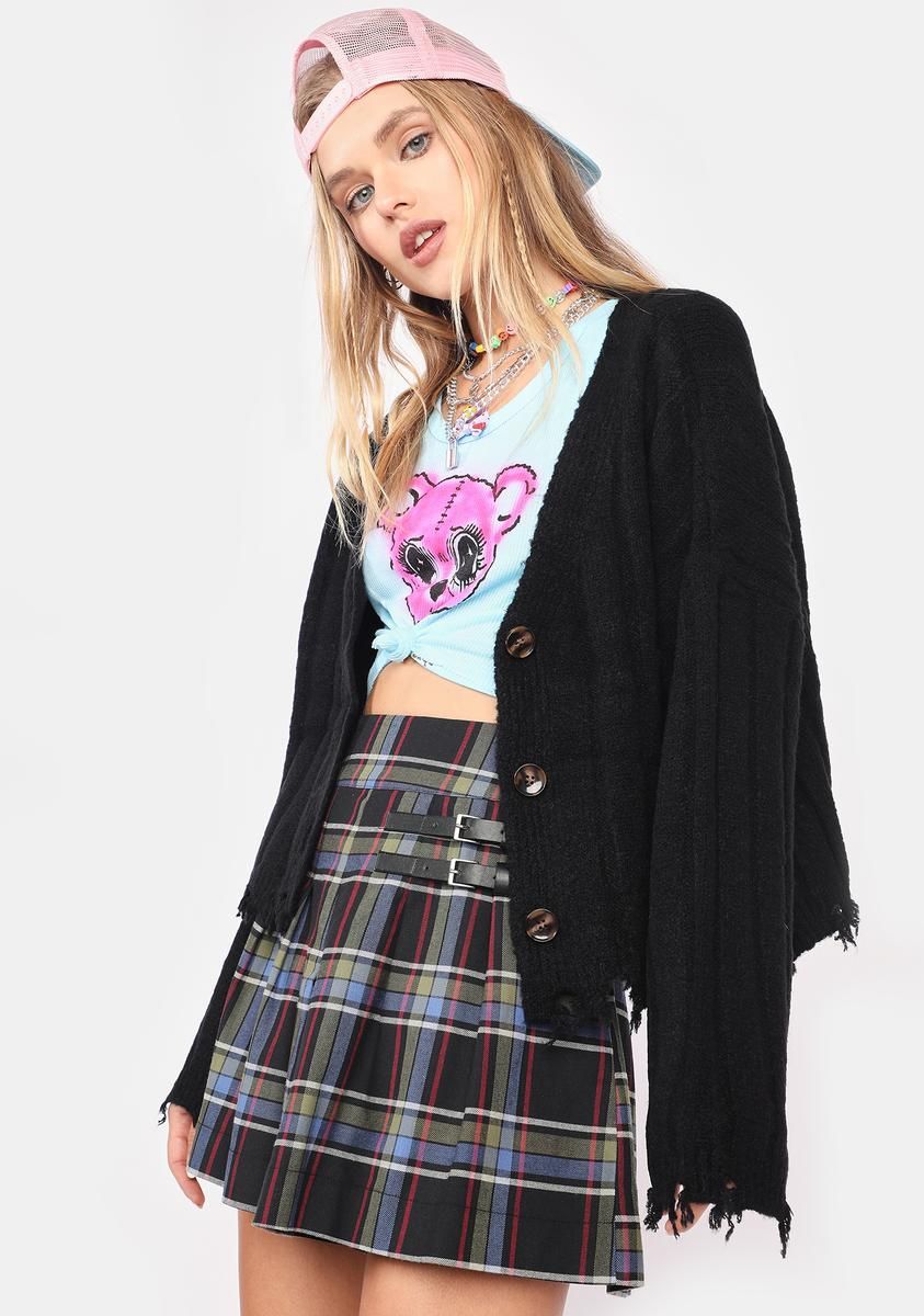 No Rules Club Distressed Cardigan sold by Dolls Kill product image thumbnail 2