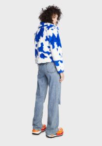 Jax Cow Faux Fur Jacket sold by Dolls Kill