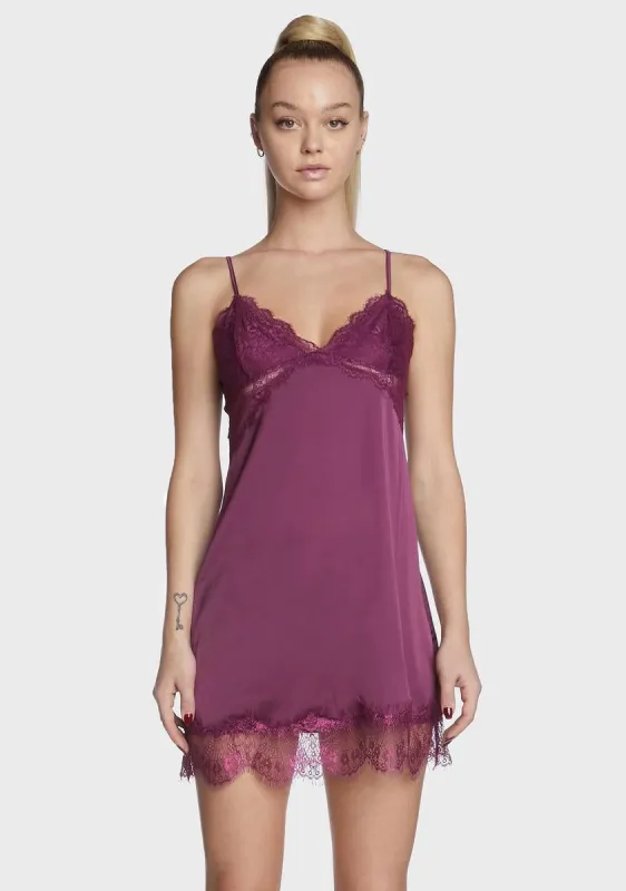 Absolute Dream Girl Lace Trim Chemise sold by Dolls Kill