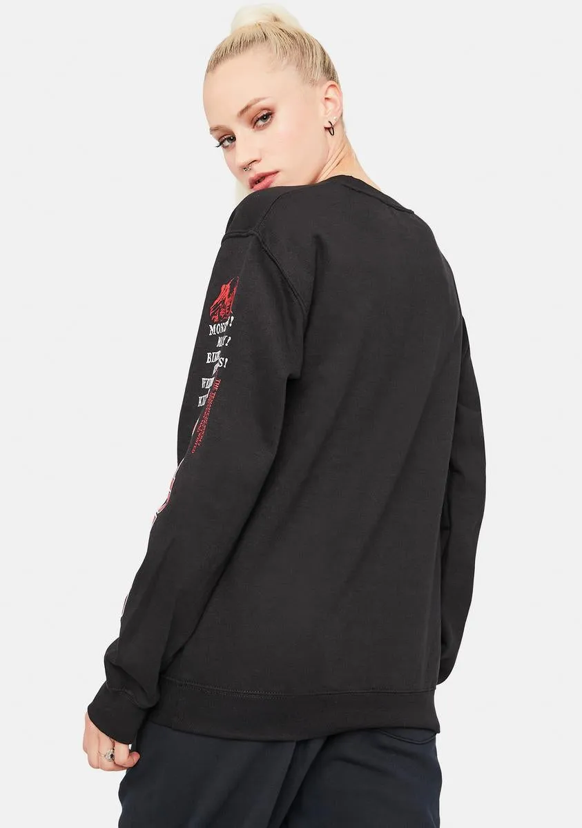 Death Nerve Crewneck sold by Dolls Kill product image thumbnail 4