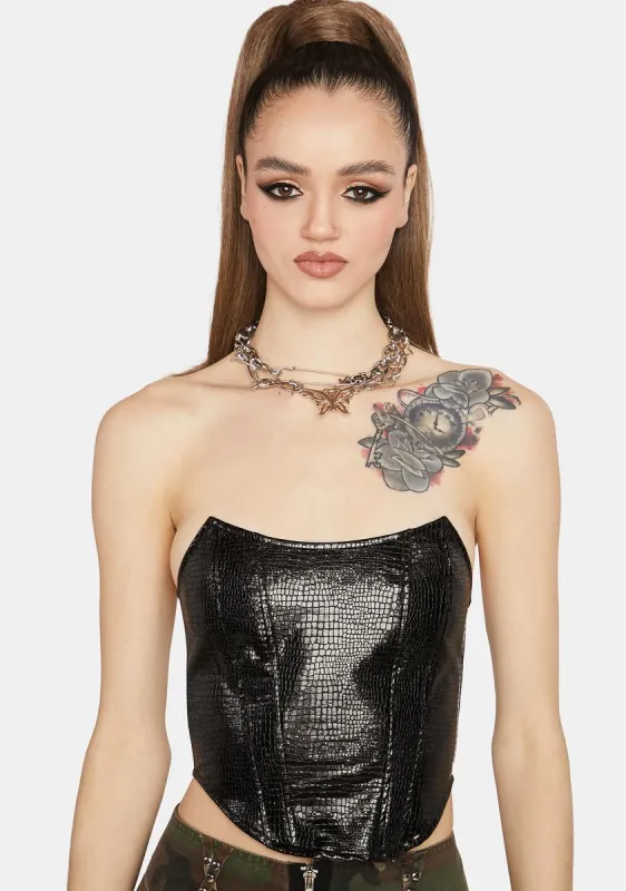 Burned Her Corset Tube Top sold by Dolls Kill