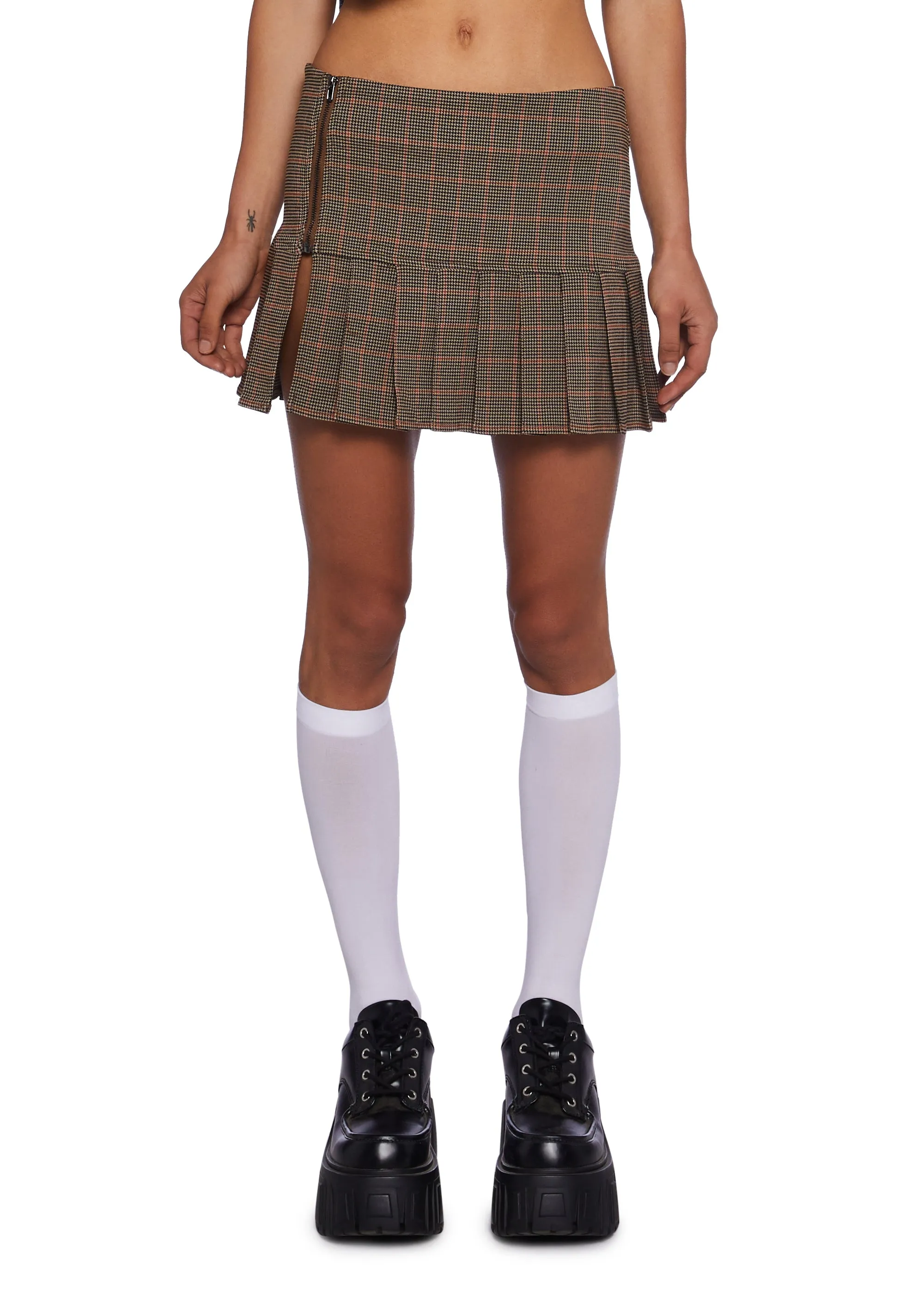 Collegiate Affairs Plaid Mini Skirt sold by Dolls Kill