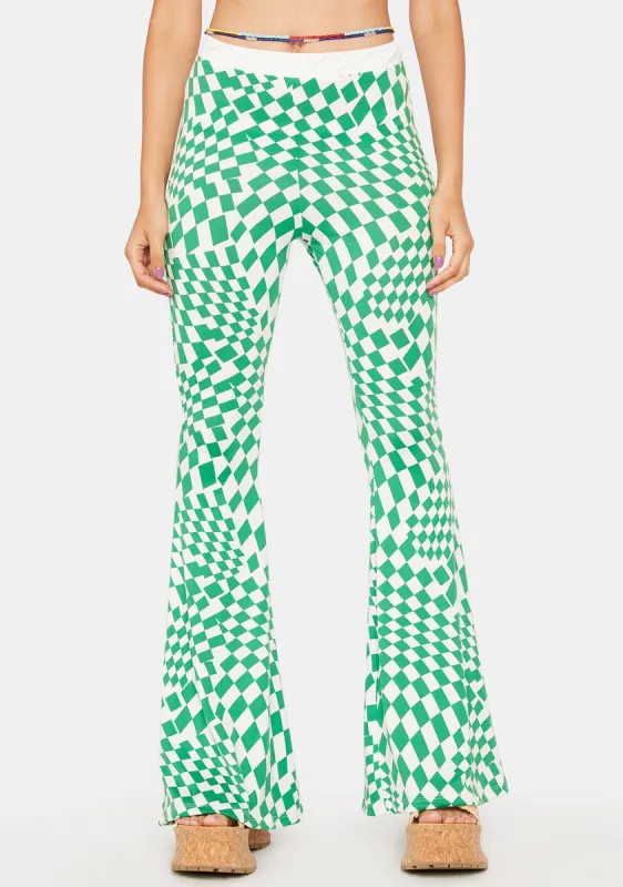 Lucky Beat You To It Flare Pants sold by Dolls Kill