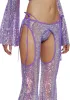 Royal Reef Diva Sequin Chaps Set - Purple sold by Dolls Kill