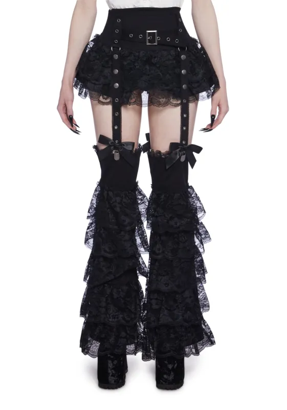 Sinister Sweetness Mini Skirt And Leg Warmers sold by Dolls Kill