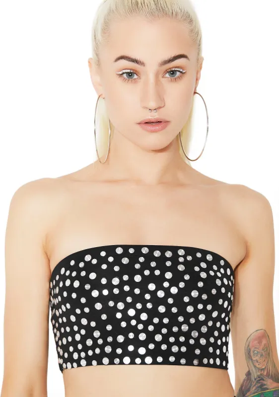 Easy Money Studded Bandeau Top sold by Dolls Kill