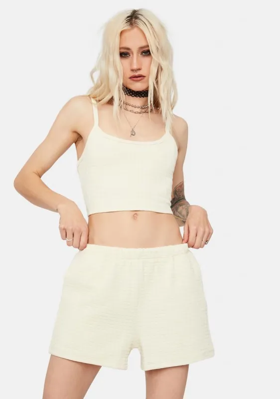 Hold My Hand Quilted Crop Tank & Shorts Set sold by Dolls Kill