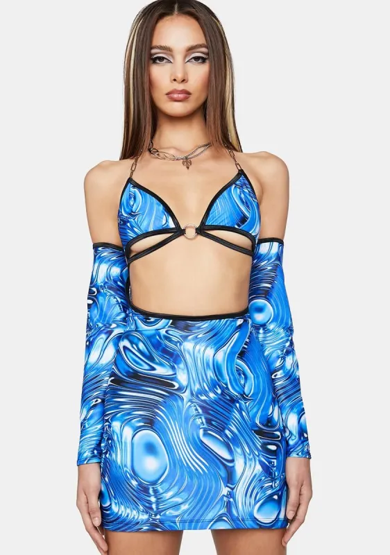 Liquid Metal Dress Set sold by Dolls Kill