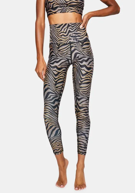 Tiger High Waisted Leggings sold by Dolls Kill