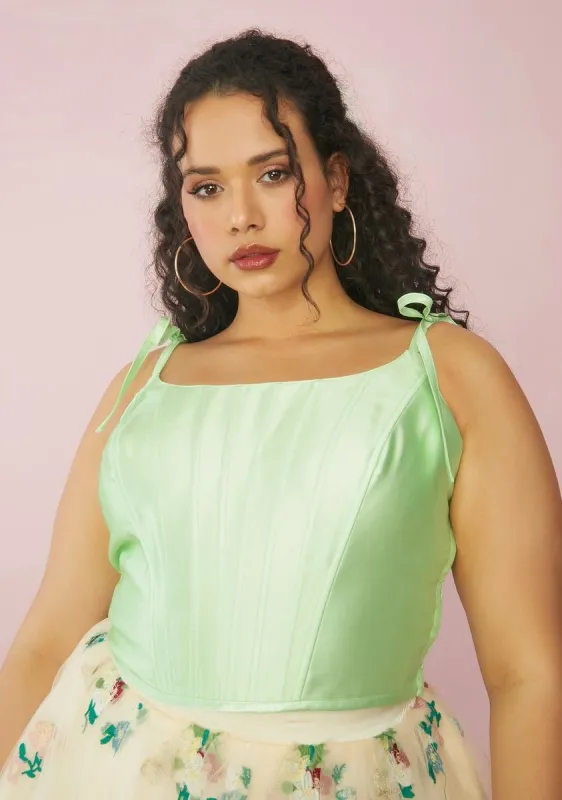 Plus Sage Token Of Love Corset Top sold by Dolls Kill