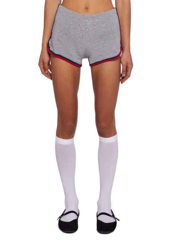 On The Move Dolphin Shorts - Gray sold by Dolls Kill