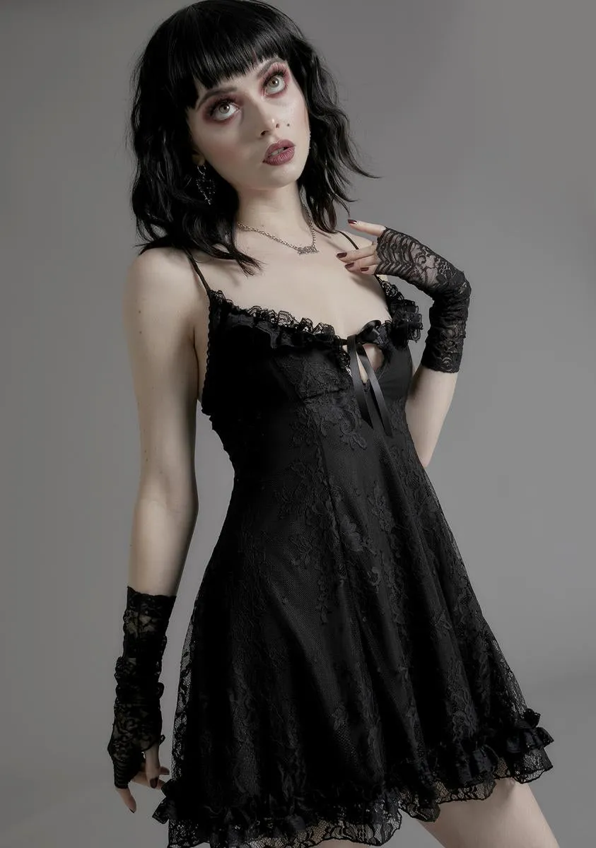 Faithfully Doomed Lace Mini Dress - Black sold by Dolls Kill product image thumbnail 2