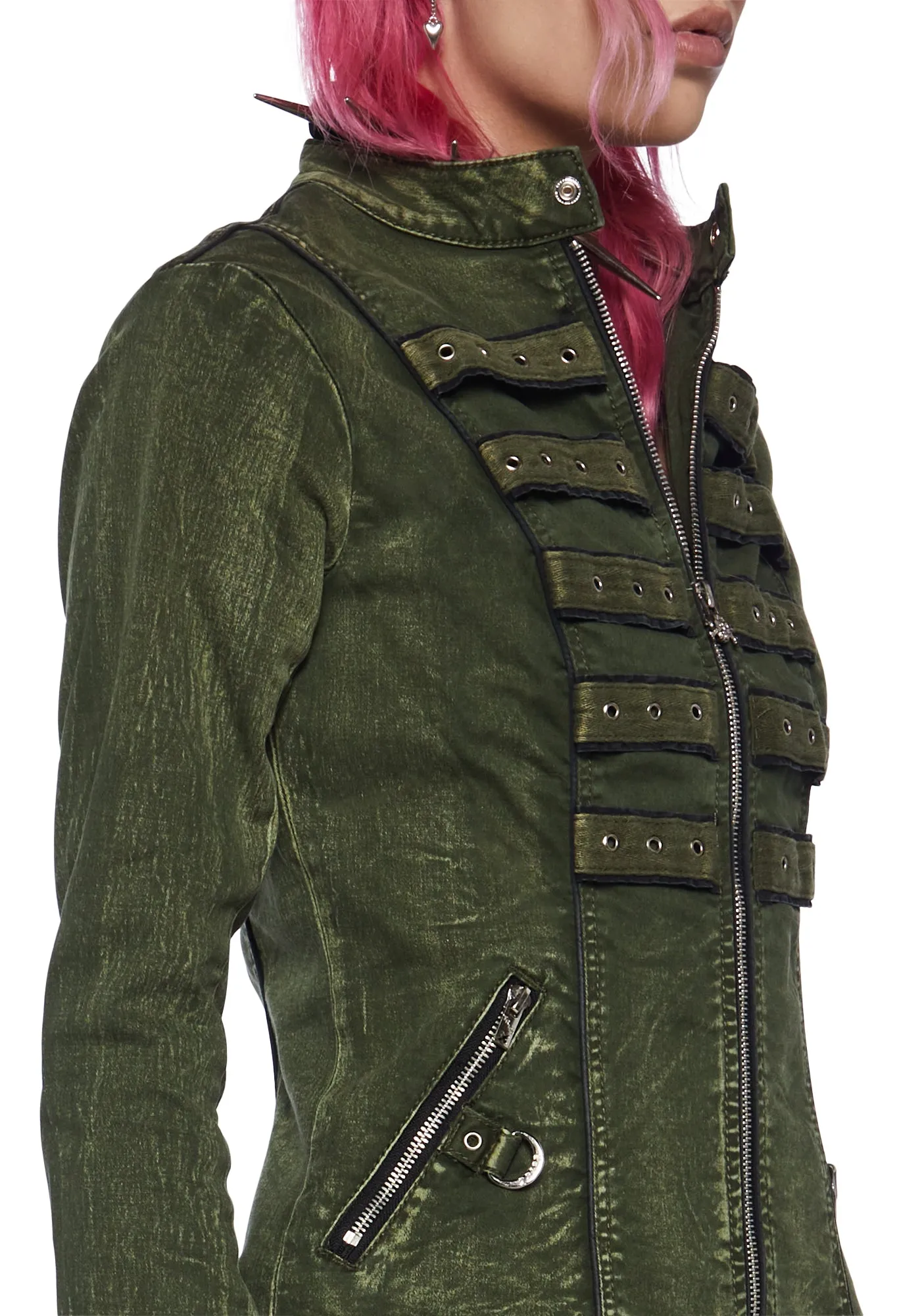 Peace Jacket - Army sold by Dolls Kill product image thumbnail 2