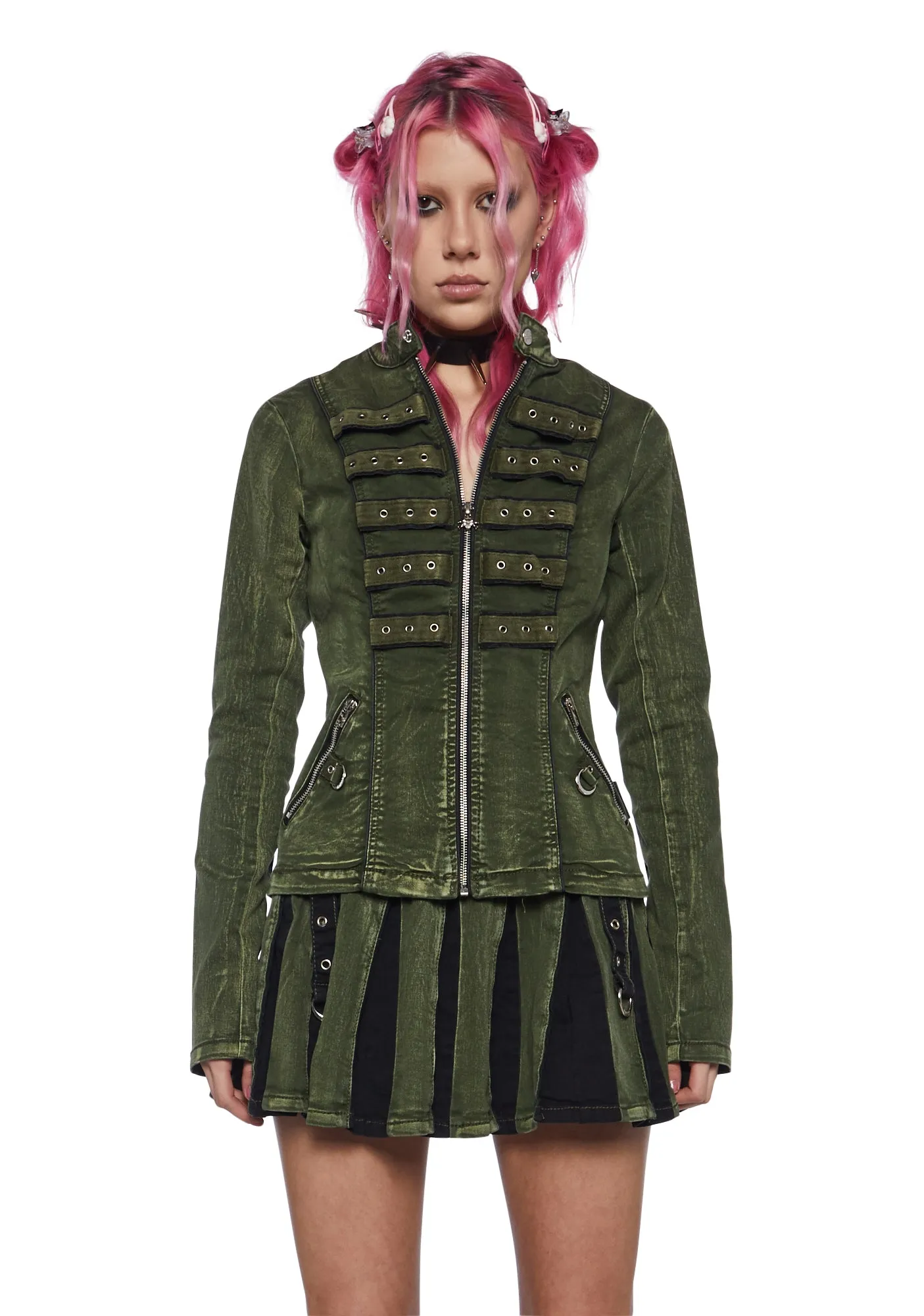 Peace Jacket - Army sold by Dolls Kill