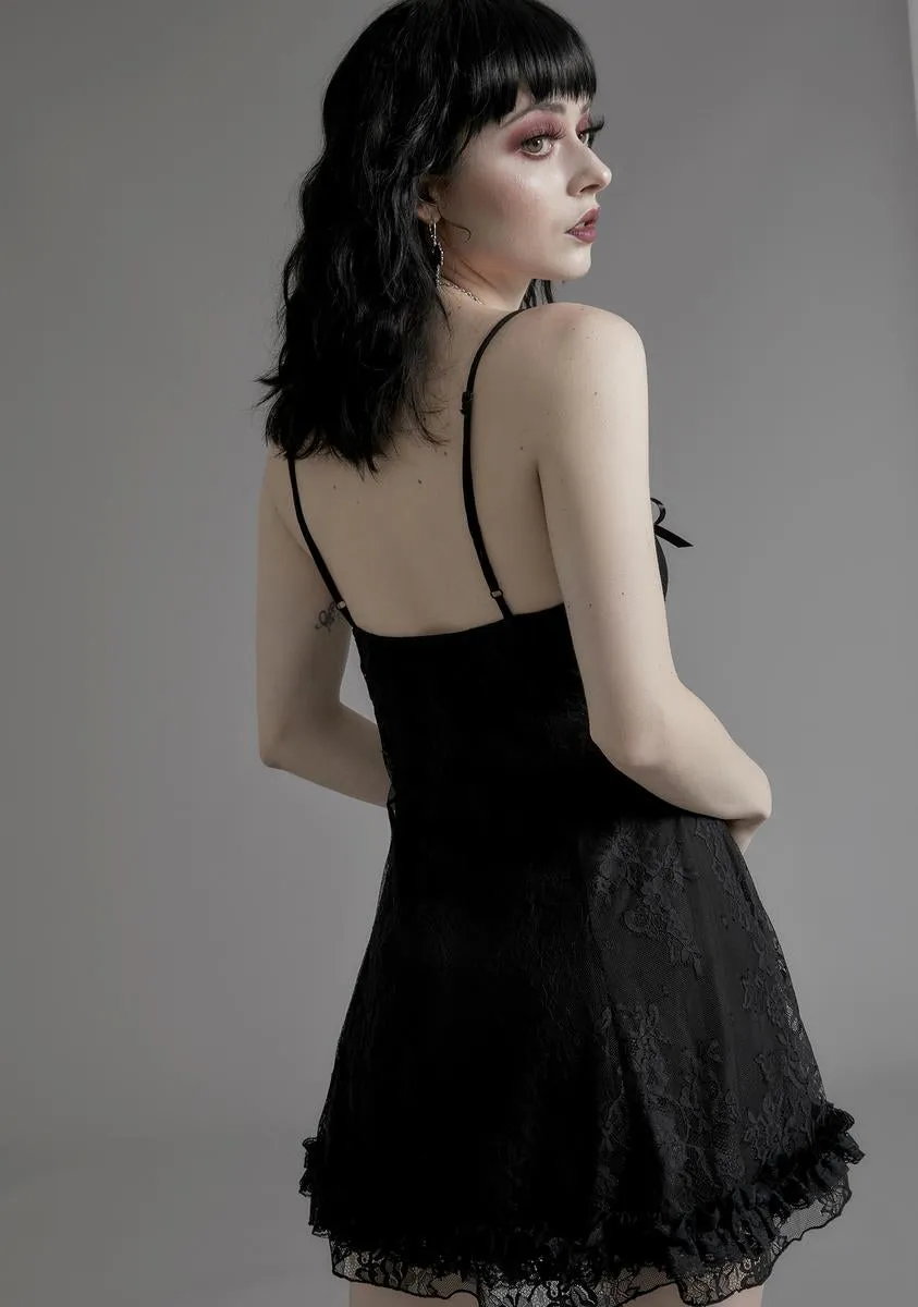 Faithfully Doomed Lace Mini Dress - Black sold by Dolls Kill product image thumbnail 4