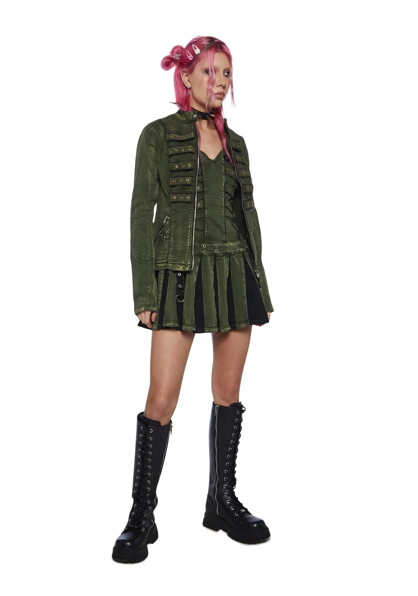 Peace Jacket - Army sold by Dolls Kill product image thumbnail 5