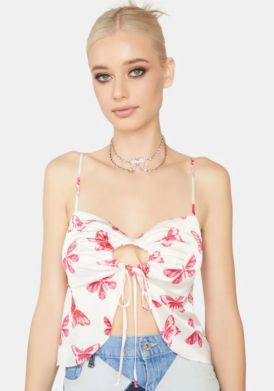Down For Whatever Butterfly Crop Top sold by Dolls Kill