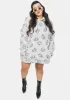 Plus Grey Hello Kitty Printed Fleece Hoodie sold by Dolls Kill